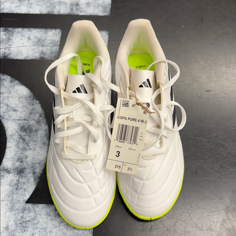 Adidas Copa Pure White and Neon Green Shoes